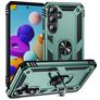 Mobigear Armor Ring Coque Samsung Galaxy A35 Coque arrière Rigide Anti-Chocs avec Anneau-Support - Vert