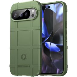 Mobigear Rugged Shield Coque Google Pixel 10 Pro Coque arrière en TPU Souple Anti-Chocs - Vert