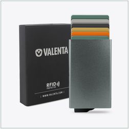 Valenta Card Case Aluminium - Porte Cartes en en Aluminium - 7 Cartes - Noir
