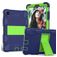 Mobigear ShieldStand Coque Samsung Galaxy Tab A7 Lite Coque arrière en Plastique rigide,Silicone + Support Amovible - Bleu / Vert