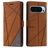 Mobigear Rhombus Housse Google Pixel 9 Pro Etui Porte-Monnaie - Marron