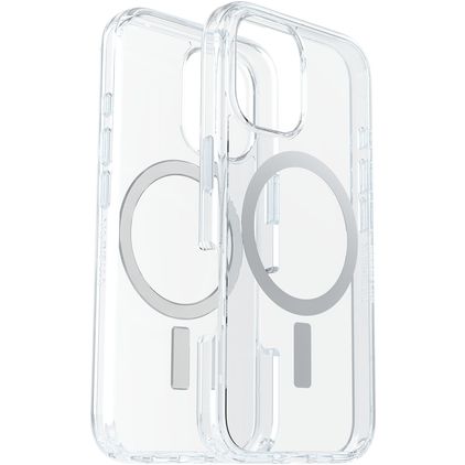 Otterbox Symmetry Plus Coque Transparente iPhone 16 MagSafe Coque arrière Rigide Anti-Chocs - Transparent