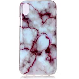 Mobigear Marble Coque iPhone X Coque arrière en TPU Souple - Violet