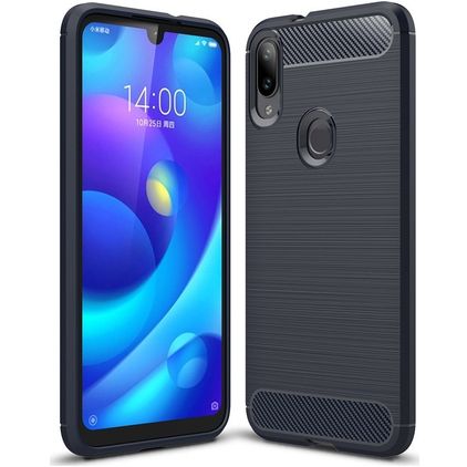 Mobigear Brushed Slim Coque Xiaomi Mi Play Coque arrière en TPU Souple - Bleu Marin