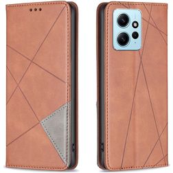 Mobigear Rhombus Slim Xiaomi Redmi Note 12 Étui - Marron