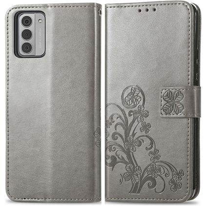 Mobigear Clover Housse Nokia G42 Etui Porte-Monnaie - Gris