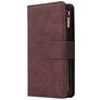 Mobigear Zipper Housse Huawei P40 Etui Porte-Monnaie - Marron