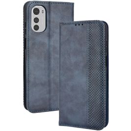 Mobigear Sensation Housse Motorola Moto E32s Etui Porte-Monnaie - Bleu