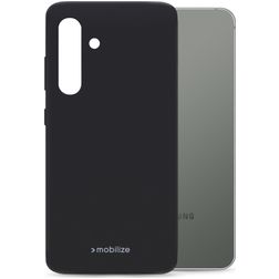 Mobilize Rubber Gelly Coque Samsung Galaxy S24 Plus Coque arrière en TPU Souple - Matt Black