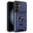 Mobigear Armor Ring Cam Slide Samsung Galaxy S24 FE Plastique rigide Coque arrière Antichoc avec bague de maintien et cache caméra coulissant - Bleu