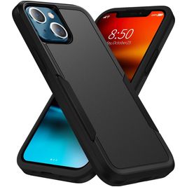 Mobigear Heavy Armor Coque iPhone 14 Coque arrière Rigide Anti-Chocs - Noir