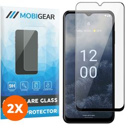 Mobigear Premium Nokia G60 5G Verre trempé Protection d'écran - Compatible coque - Noir (Lot de 2)