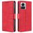 Mobigear Croco Housse Motorola Edge 30 Ultra Etui Porte-Monnaie - Rouge