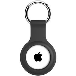 Xccess Keychain Coque Silicone souple Porte-clés pour Apple AirTag - Noir