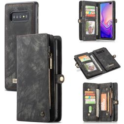 Caseme 008 Housse Samsung Galaxy S10 Etui avec Coque Détachable Porte-Monnaie - Noir