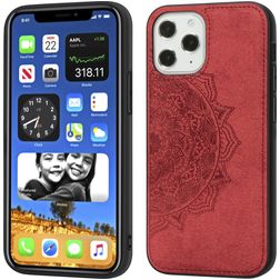 Mobigear Mandala iPhone 12 Pro Max Plastique rigide Coque arrière - Rouge
