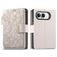 Mobigear Flowers Housse iPhone Duo Etui Porte-Monnaie - Beige