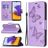 Mobigear Butterfly Housse Samsung Galaxy A22 5G Etui Porte-Monnaie - Violet