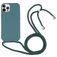 Mobigear Lanyard iPhone 16 Pro Coque avec cordon en Silicone - Vert