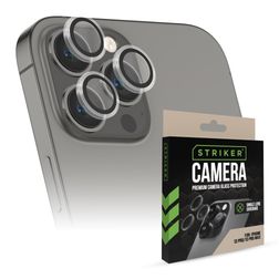 Striker Single Lens iPhone 13 Pro Max Verre trempé Protection Objectif Caméra - Compatible Coque - Noir