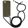 Mobigear Lanyard iPhone SE (2020) Coque avec cordon en TPU Souple - Vert