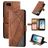 Mobigear Rhombus Housse iPhone SE (2022) Etui Porte-Monnaie - Marron
