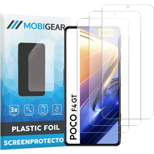 Mobigear POCO F4 GT Protection d'écran Film - Compatible coque (Lot de 3)