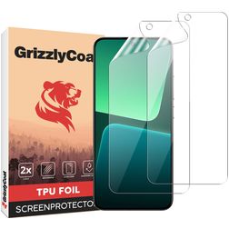 GrizzlyCoat Xiaomi 13 Hydrogel TPU Protection d'écran - Compatible coque + Cadre de pose (Lot de 2)