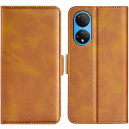 Mobigear Slim Magnet Housse HONOR X7 Etui Porte-Monnaie - Cognac