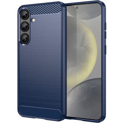 Mobigear Brushed Slim Coque Samsung Galaxy S25 Plus Coque arrière en TPU Souple - Bleu