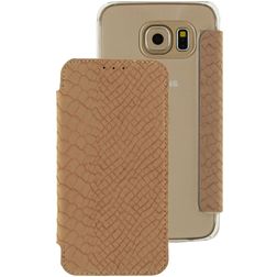 Mobilize Slim Booklet Housse Samsung Galaxy S6 Etui - Snake Creamy Rose