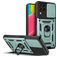 Mobigear Armor Ring Cam Slide Coque Samsung Galaxy M53 Coque arrière Rigide Anti-Chocs avec Anneau-Support - Vert