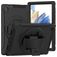 Mobigear SureGrip Coque Samsung Galaxy Tab A8 10.5 (2021) Coque arrière en Plastique rigide,Silicone + Support Amovible - Noir