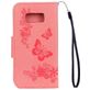 Mobigear Butterfly Housse Samsung Galaxy S8 Etui Porte-Monnaie - Rose