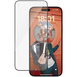 PanzerGlass Ultra-Wide Fit iPhone 15 Plus Verre trempé Protection d'écran - Compatible Coque - Noir