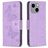 Mobigear Butterfly Housse iPhone 15 Plus Etui Porte-Monnaie - Violet