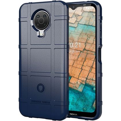 Mobigear Rugged Shield Nokia G10 TPU souple Coque arrière Antichoc - Bleu