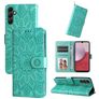 Mobigear Sunflower Housse Samsung Galaxy A14 Etui Porte-Monnaie - Vert