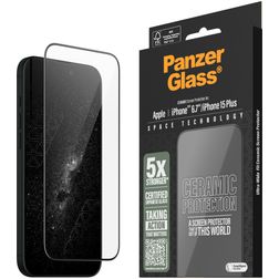 PanzerGlass Ceramic iPhone 16 Plus Verre trempé Protection d'écran - Compatible coque
