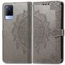 Mobigear Mandala Vivo V21 Étui Portefeuille - Gris