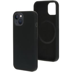 Mobiparts Coque iPhone 13 MagSafe Coque arrière en Silicone - Noir