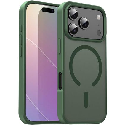 Mobigear Shockproof iPhone 18 Pro MagSafe Plastique rigide Coque arrière - Olive Green
