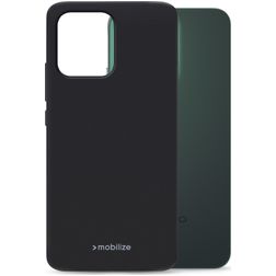 Mobilize Rubber Gelly Coque OPPO Reno 14F Coque arrière en TPU Souple - Noir