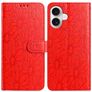 Mobigear Flowers Housse iPhone 17 Etui Porte-Monnaie - Rouge