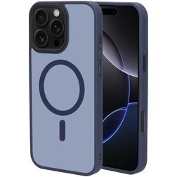 Mobiparts Hardcover Coque iPhone 16 Pro Max MagSafe Coque arrière Rigide - Satin Blue