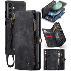 CaseMe 008 Samsung Galaxy S23 FE Coque Étui 2en1 avec coque amovible Portefeuille - Noir
