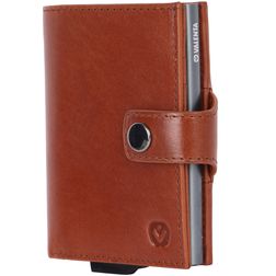Valenta Card Case Plus - Porte Cartes en - 8 Cartes - Marron