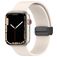 Mobigear Sport Mag Bracelet Silicone pour Apple Watch Fermeture magnétique - 42/41/40/38 mm - Lumière stellaire