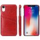 Fierre Shann Premium Card Coque iPhone XR Coque arrière avec Porte-Cartes - Rouge