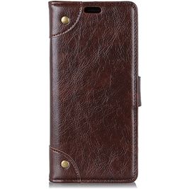 Mobigear Ranch Housse Motorola One Power Etui Porte-Monnaie - Marron